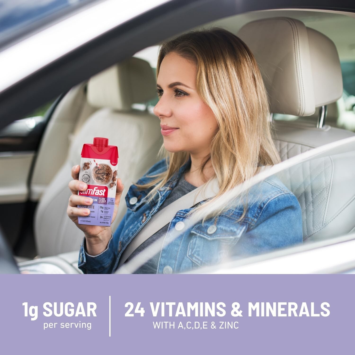 Meal Replacement Protein Shake, Strawberry Flavor, 12 Pack with 24 Vitamins