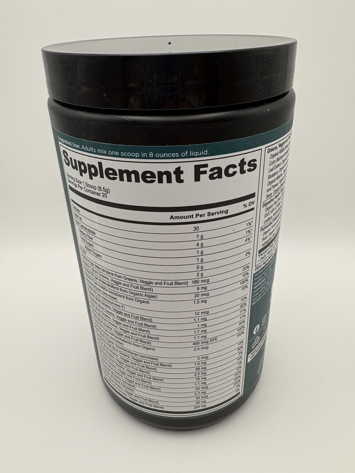SEALED Ancient Nutrition Organic Super Greens +MULTIVITAMIN 25 Serv Exp 11/2026