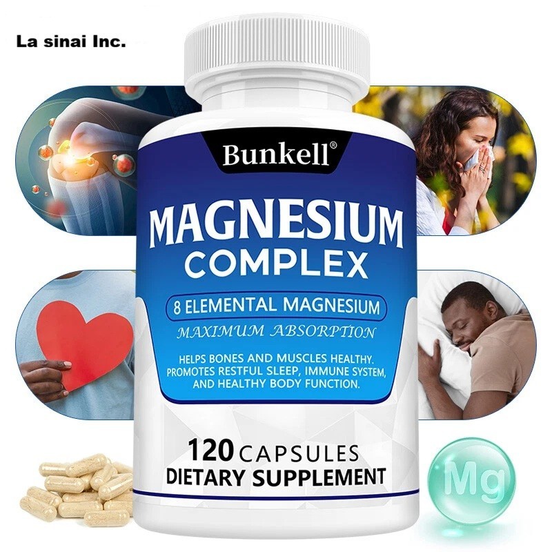 Magnesium Complex Supplement 8 Elemental Magnesium 1000mg – Maximum Absorption
