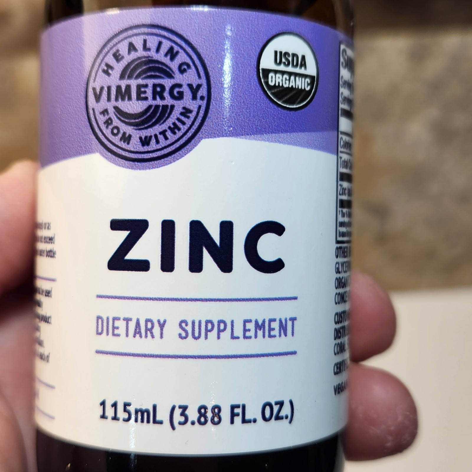 Liquid Organic Zinc Fast Absorbing Immune Support Promotes Healthy Bones 115ML