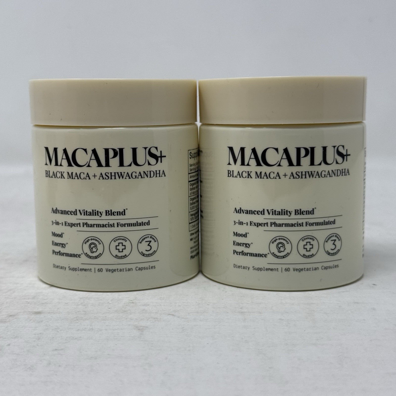Maca Plus Black Maca Root + Ashwaganda Organic Advanced Vitality Blend (2 Count)
