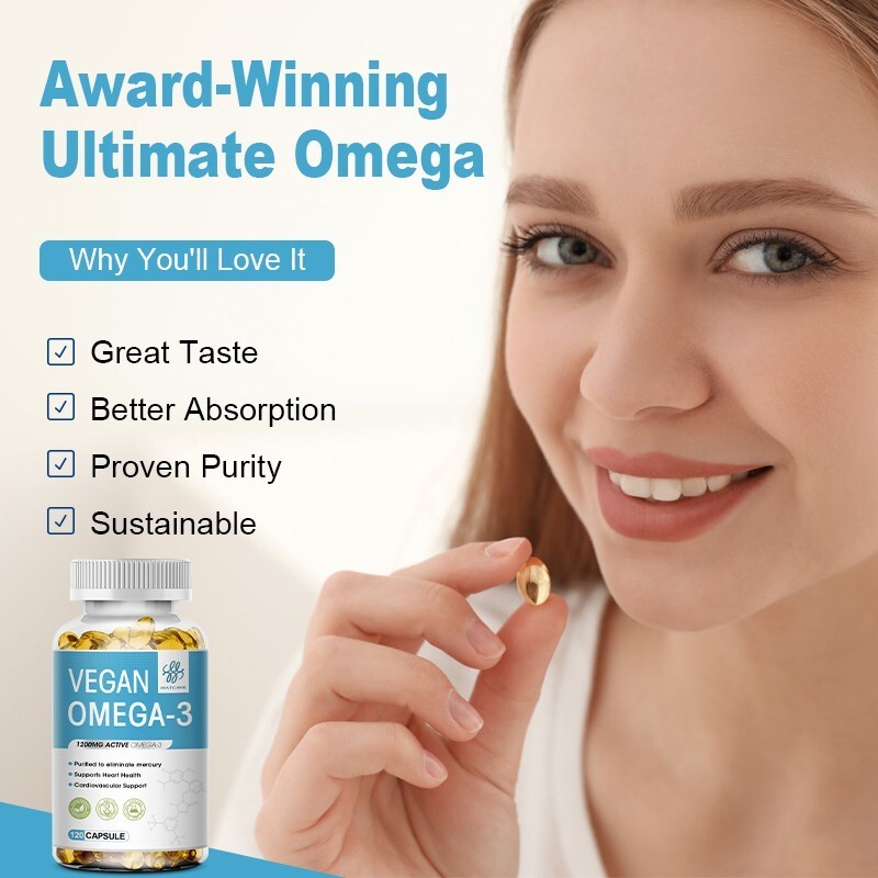 1/3/5x Omega3 Oil Capsules 3x Strength 1200mg EPA DHA Vegan Pills Joint Support