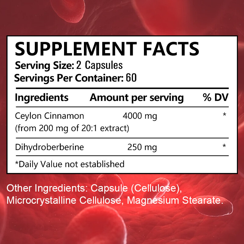 Super Berberine with Ceylon Cinnamon High Abosorption For Blood Sugar Immune