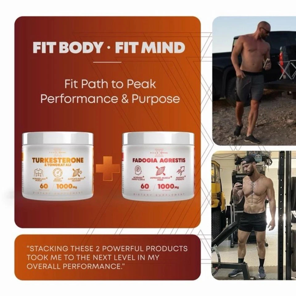 2 Pack Peak Revival X Alpha Muscle Stack Supplement Supports Fast Muscle Growth