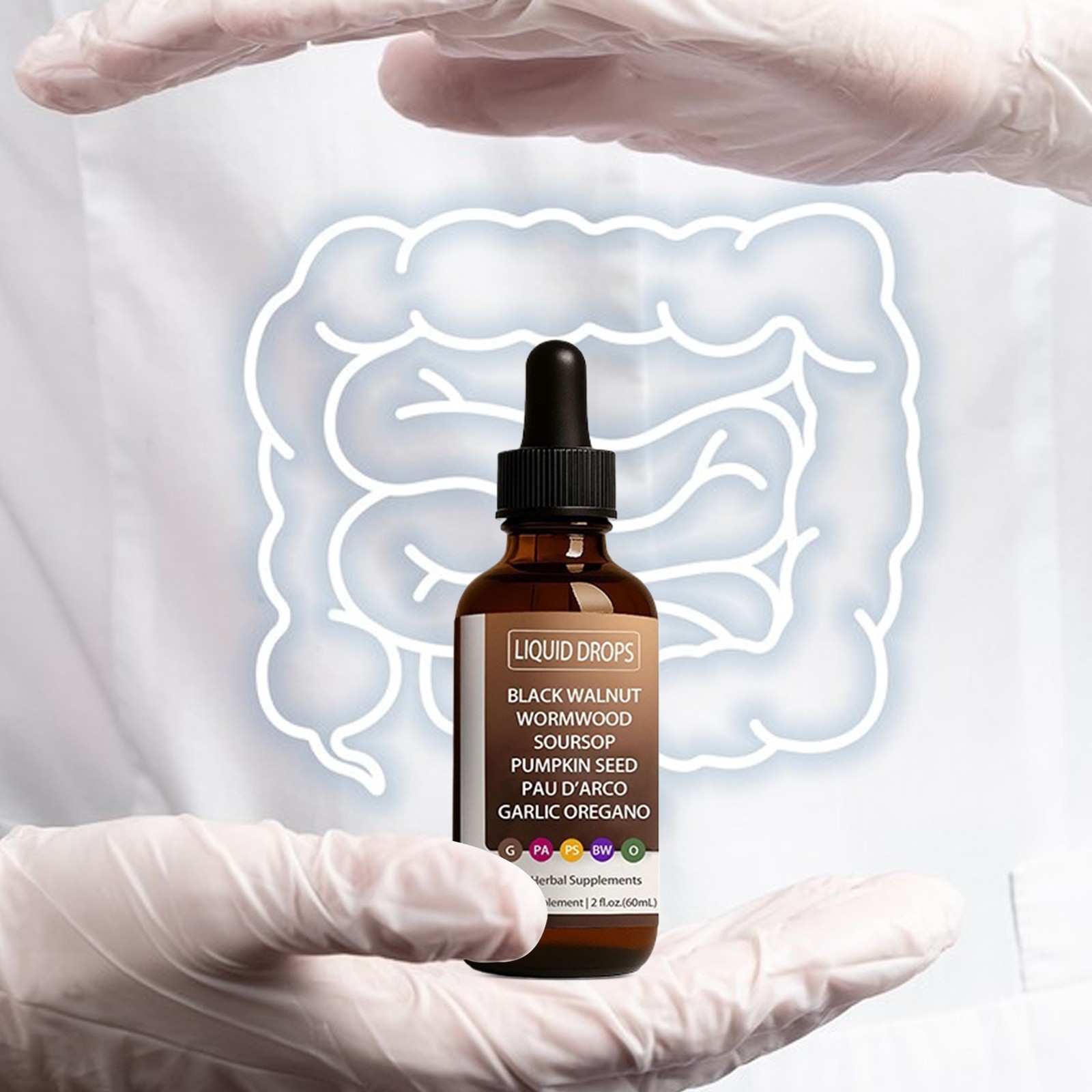 Walnut Black Digestive Tincture – Rapid Gut Cleanse & Wormwood Health 60ML