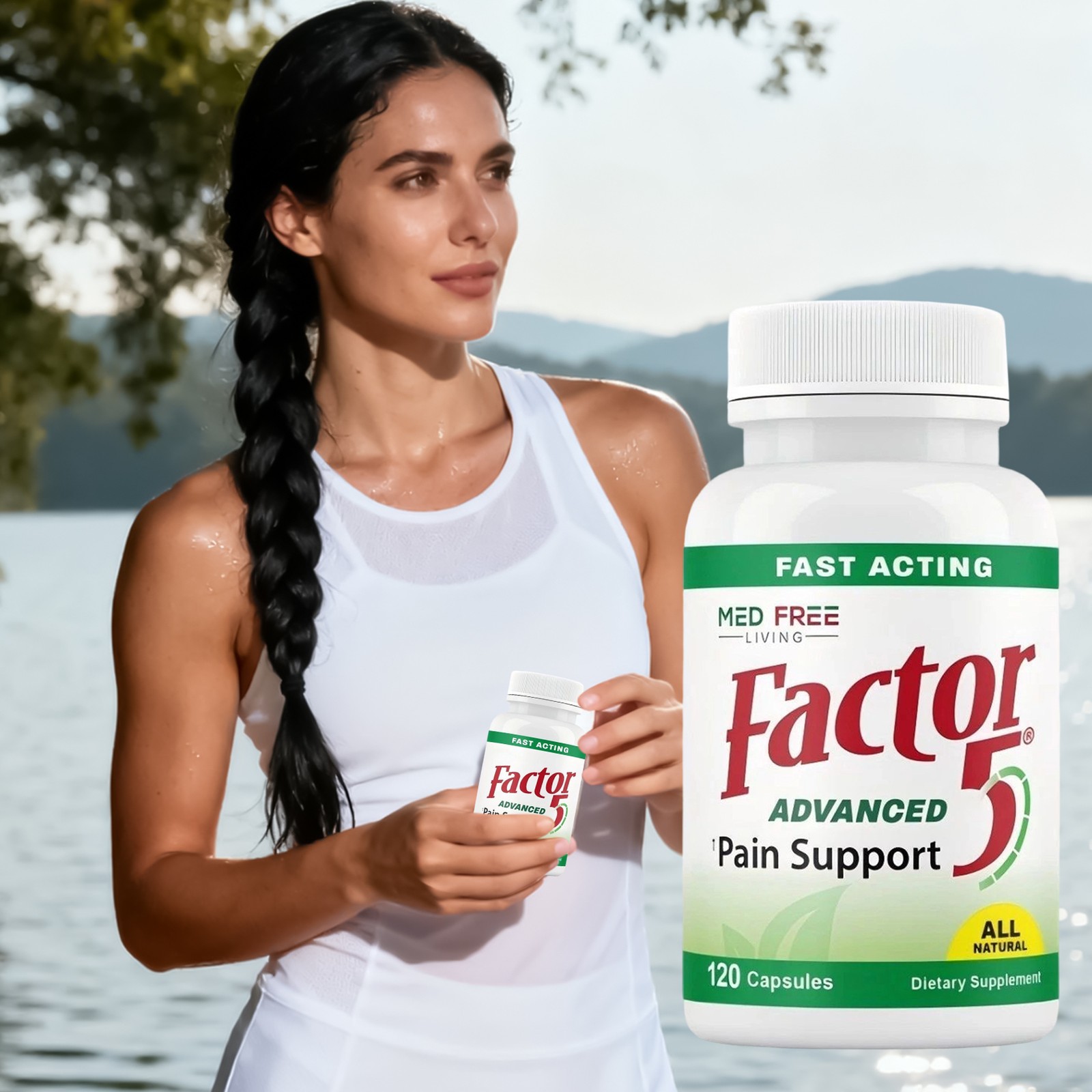 “Med Free Living Factor 5 -Natural Joint & Muscle Help Complex – 120 Capsules V2