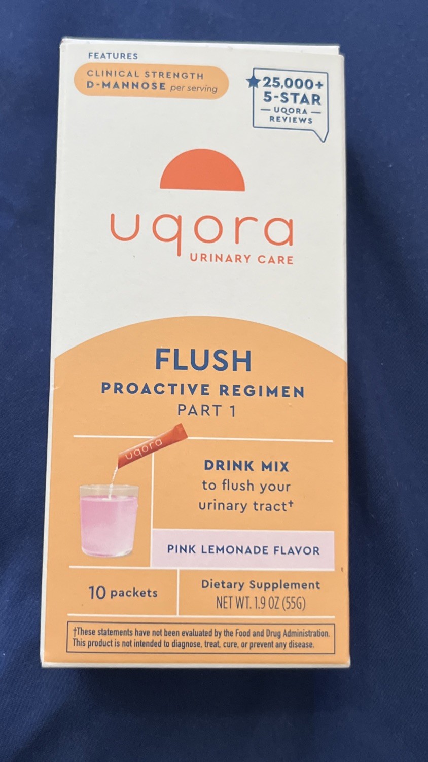 Uqora Urinary Tract FLUSH Dietary Supplement Pink Lemonade 10 Pkt Exp 2027+