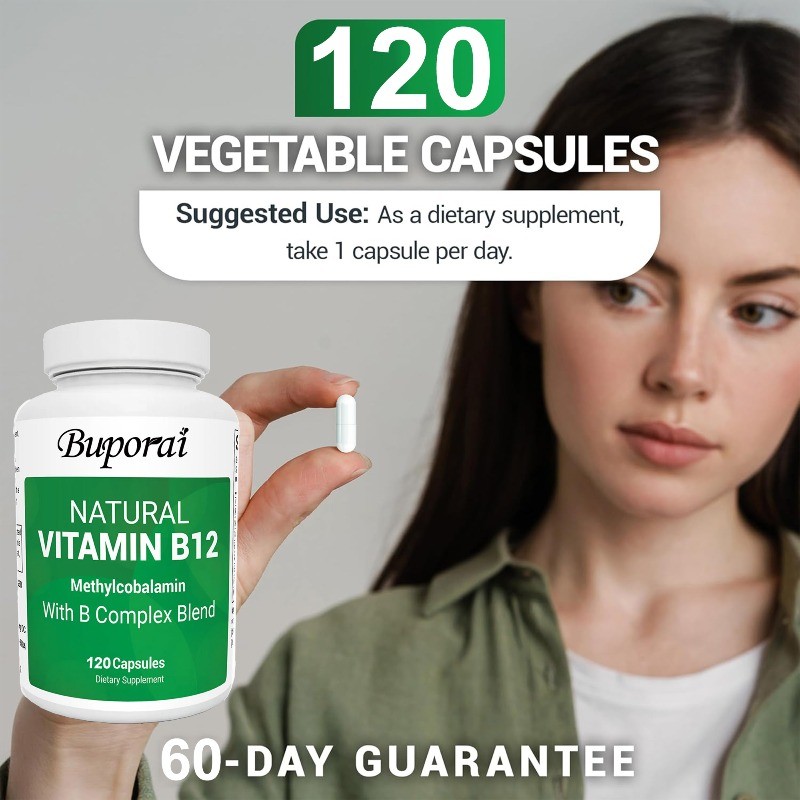 Vitamin B12 with B Complex Blend 240pcs, Brain Health, Improve Mental Clarity