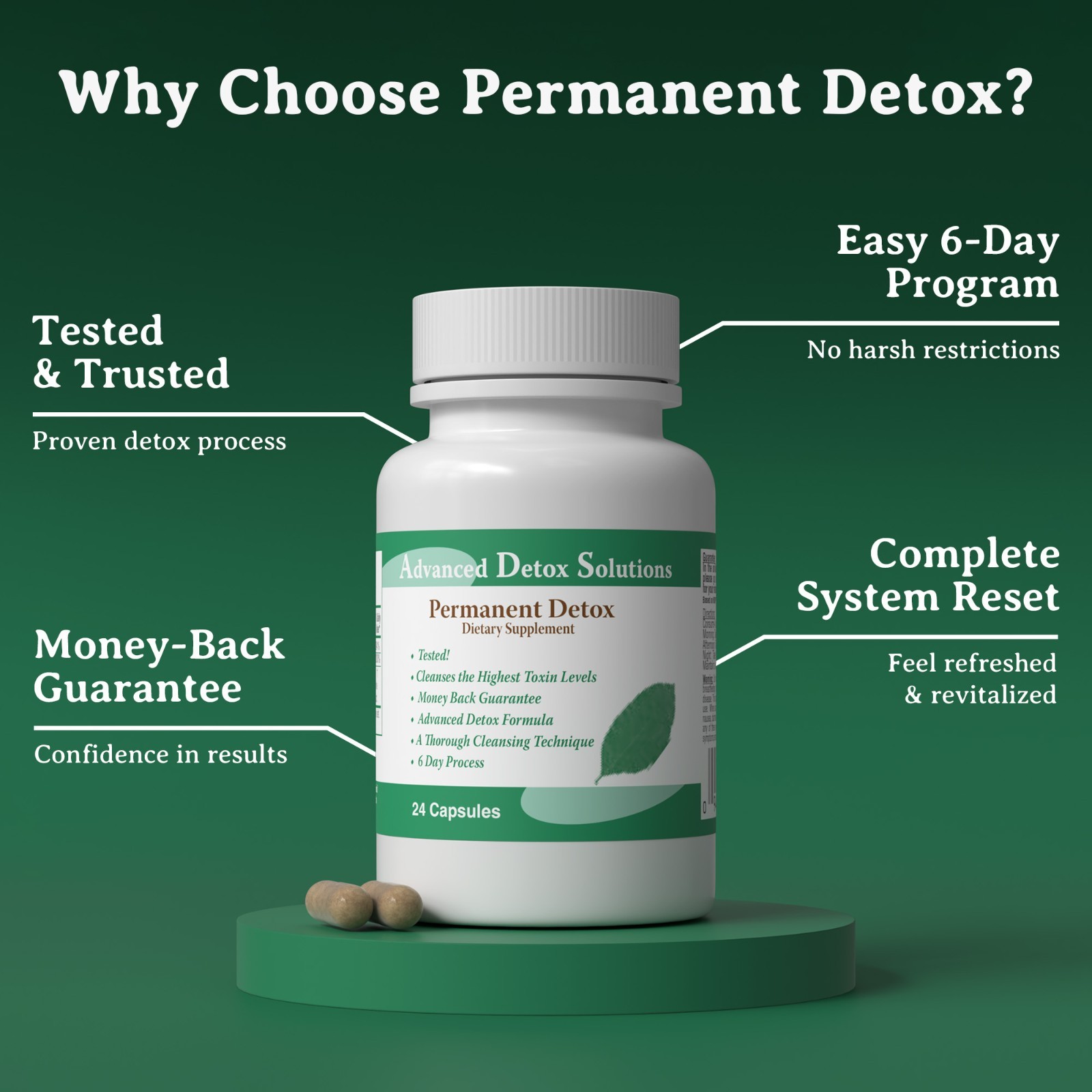 Permanent Detox with Milk Thistle / Same Day Shipping! / Made in the USA!