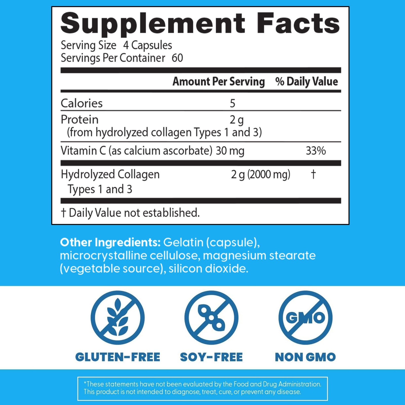 Doctor’s Best Collagen Types 1 & 3 with Vitamin C, 240 Count (Pack of 1)