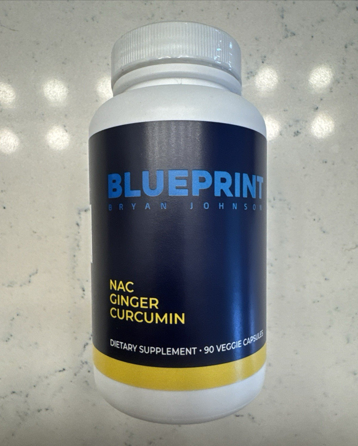 Blueprint NAC Ginger Curcumin Dietary Supplement Vegetarian Capsules, 90 Count