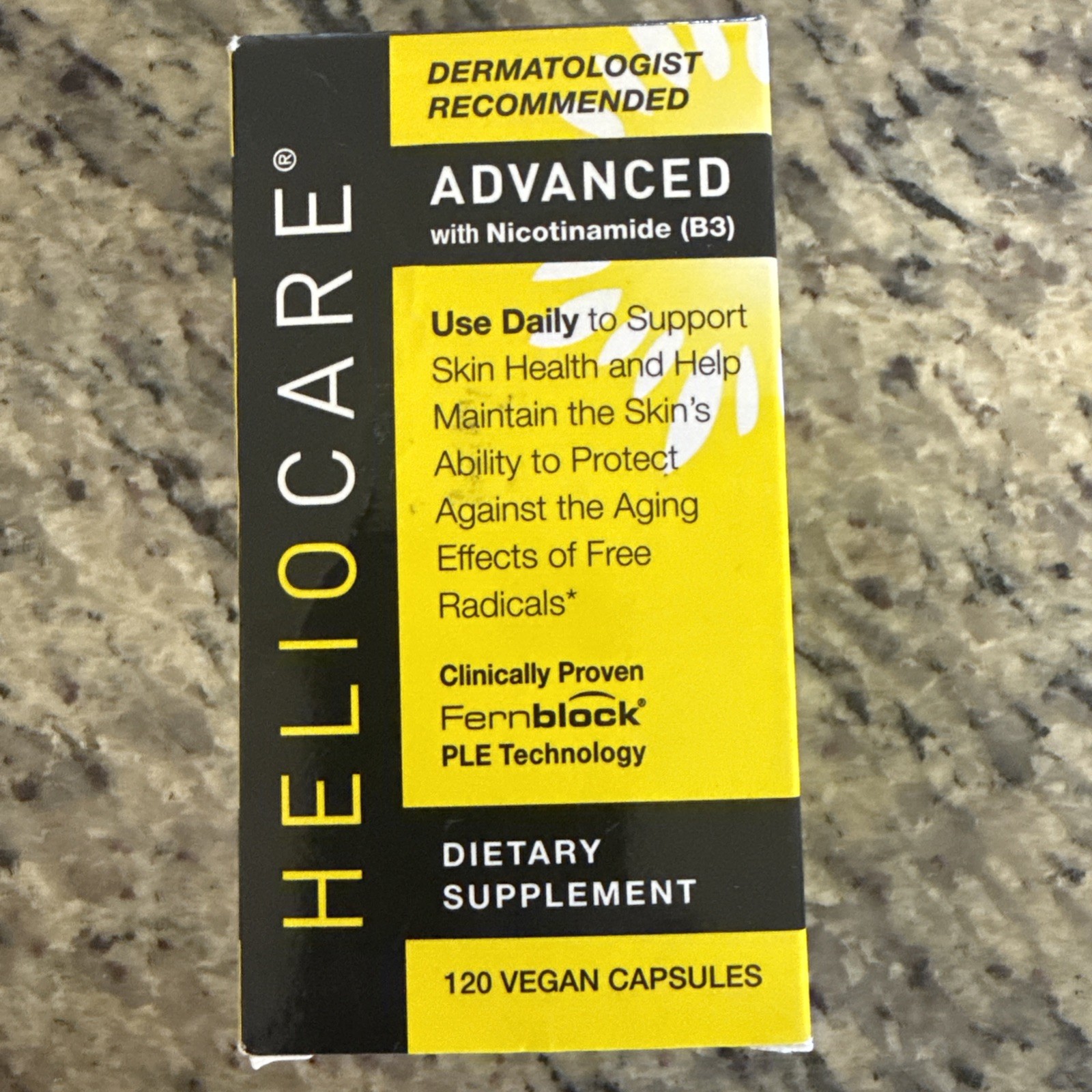 HELIOCARE Advanced Nicotinamide B3 Healthy Skin Vegan Caps – 120 Count (NO BOX)