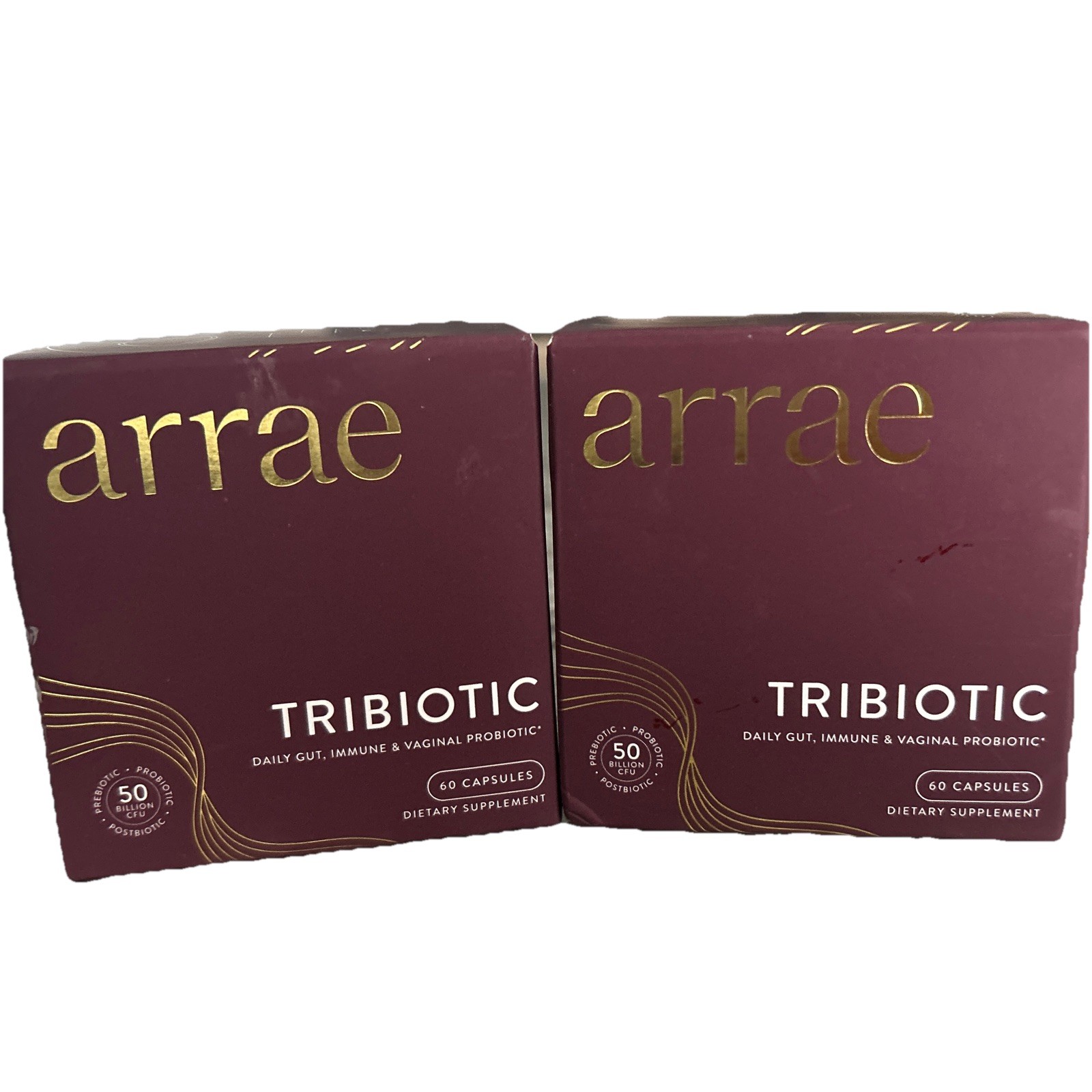 (2 Pack)Arrae Tribiotic Daily Gut, Skin & Vaginal Support Supplements