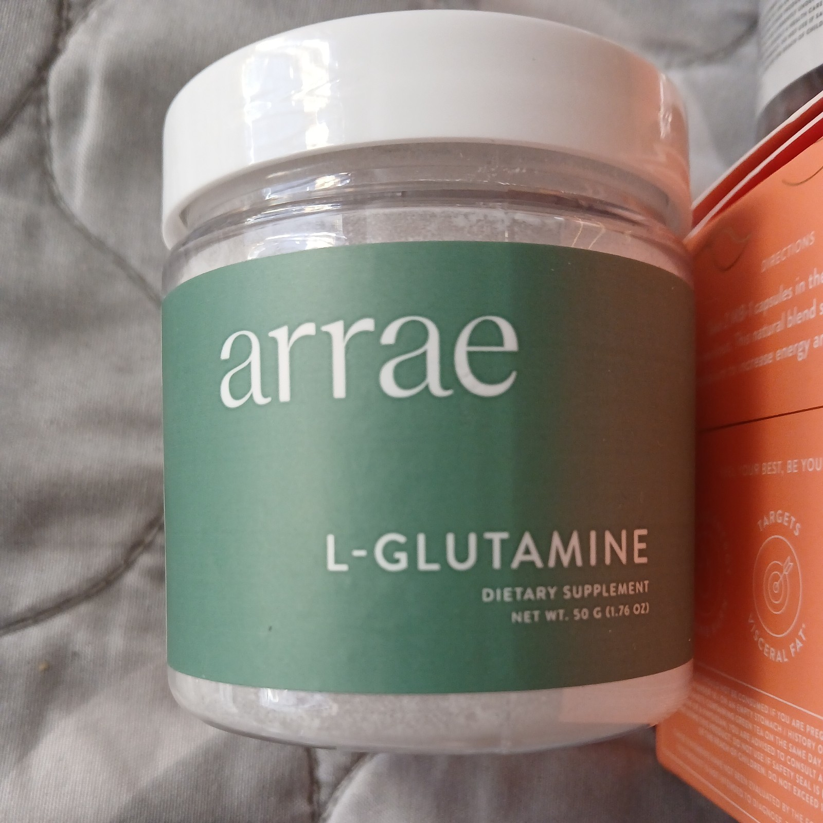 Arrae Duo: L Glutamine 1.76 oz + Natural Energy & Overall Health Support 40 caps