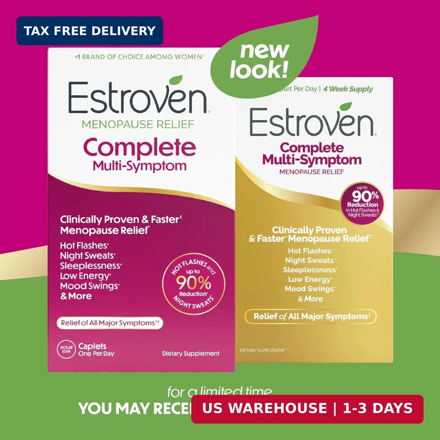 Estroven Complete Multi-Symptom Menopause Relief 28 Caplets