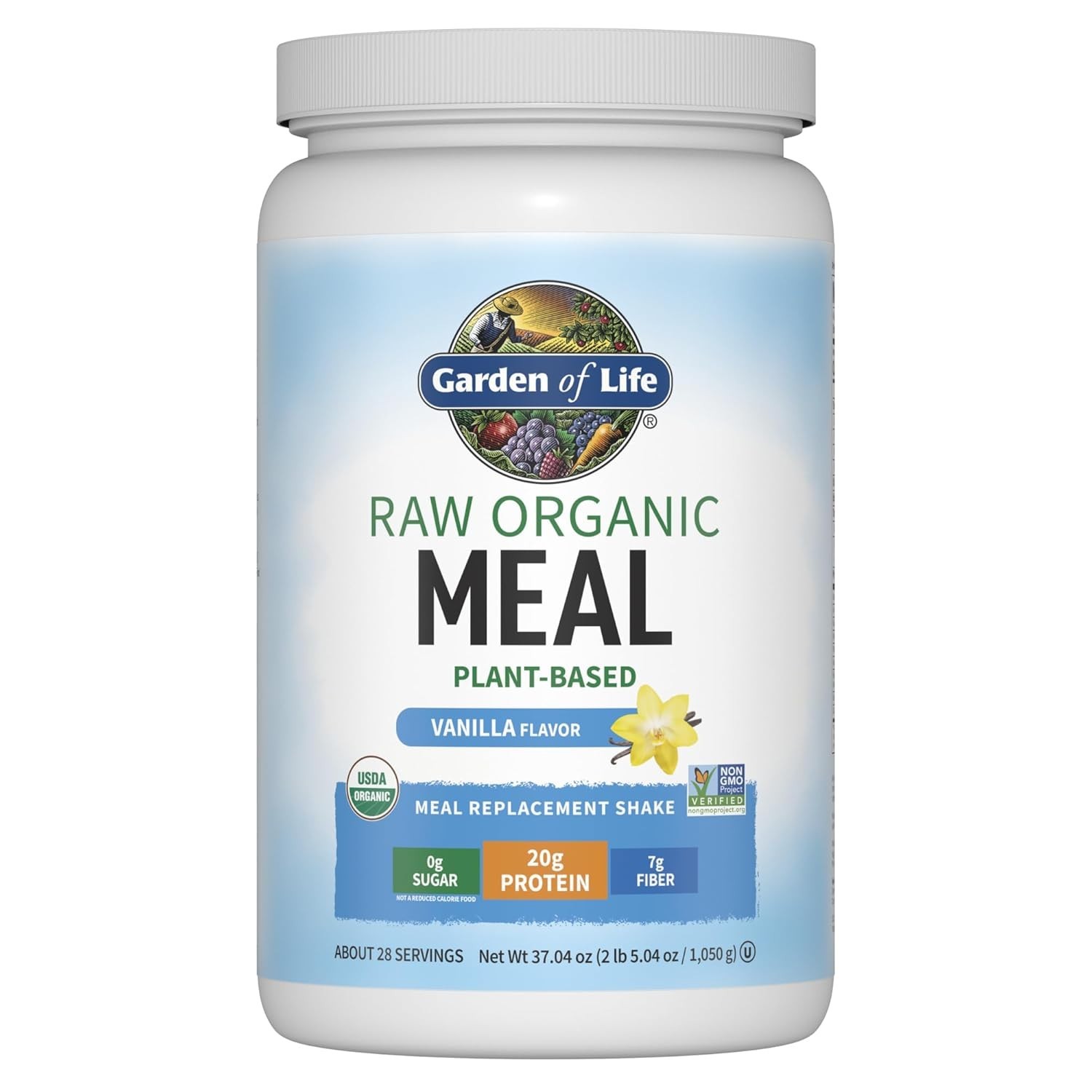 Garden of Life Meal Replacement Shakes, Raw Organic, Vanilla Protein Powder with