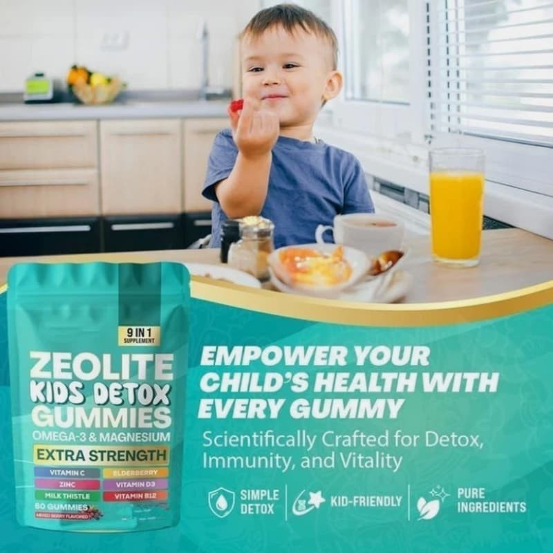Purification Gummies Kids All-in-One Mixed Berry Flavored Zeolite 60 Gummies