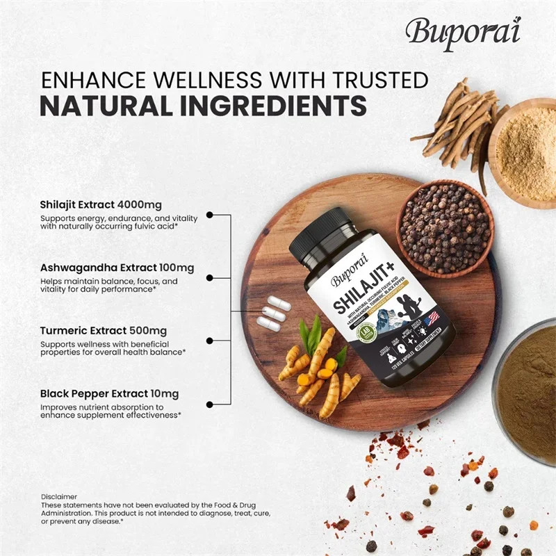 Shilajit+ 240pcs, For Mood, Hormone Balance, Enhance Energy and Endurance