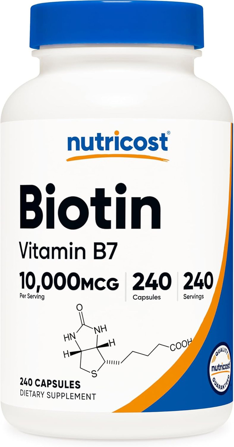 Biotin (Vitamin B7) 10,000Mcg (10Mg) Vitamin Supplement, 240 Capsules – Vegetari