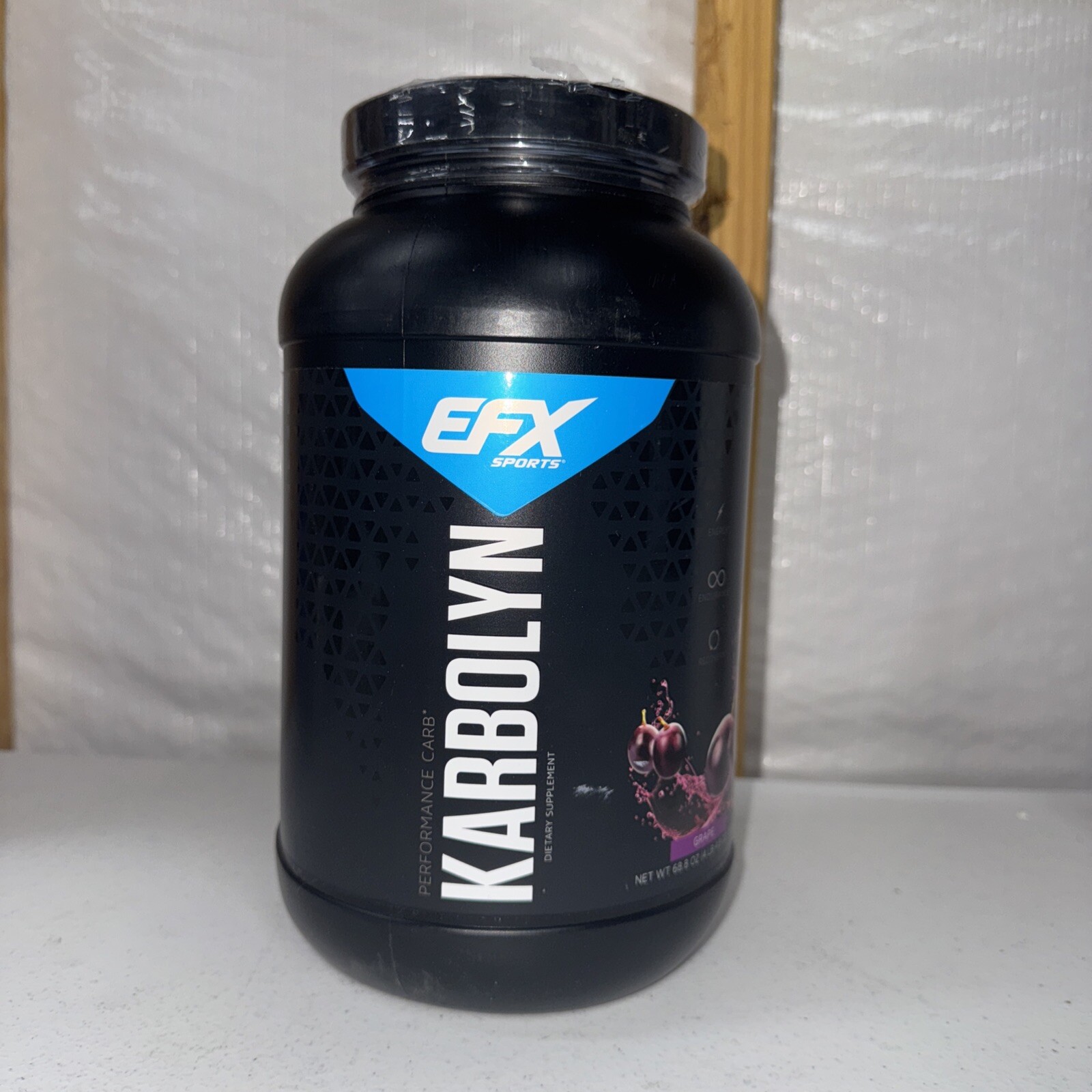 EFX Sports Karbolyn Grape 68 8 oz 1950 g Gluten-Free, Sealed