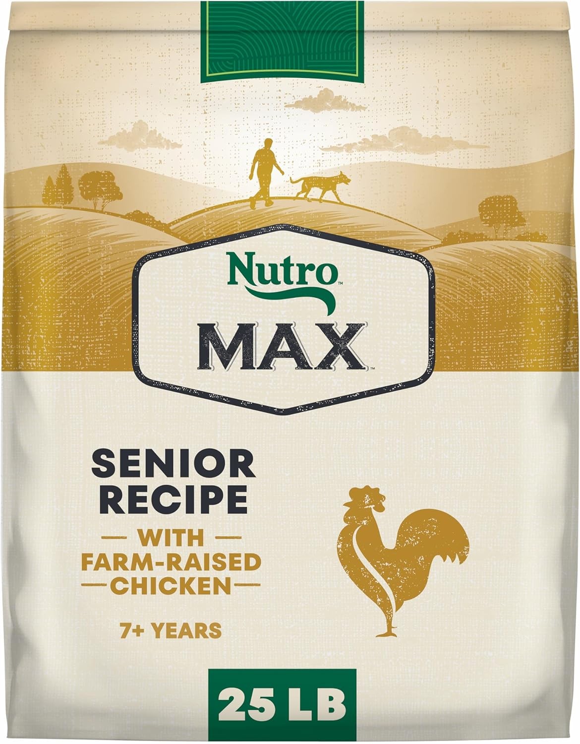 Nutro Max Senior Dog Food,Dry Dog Food with Farm-Raised Chicken,25 lb. Bag