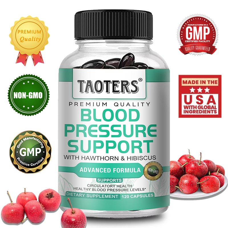 Blood Pressure Support -13 Herbs & Vitamins for Balanced Blood Pressure-120 Caps