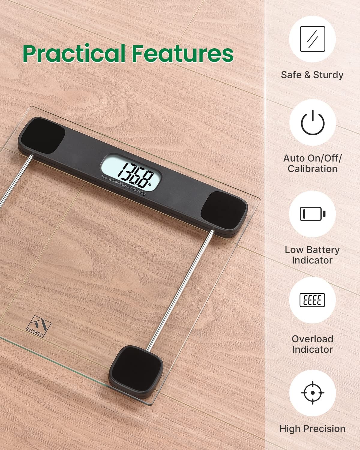 RENPHO Digital Body Weight Scale Highly Accurate Scale for Weight LED Display US