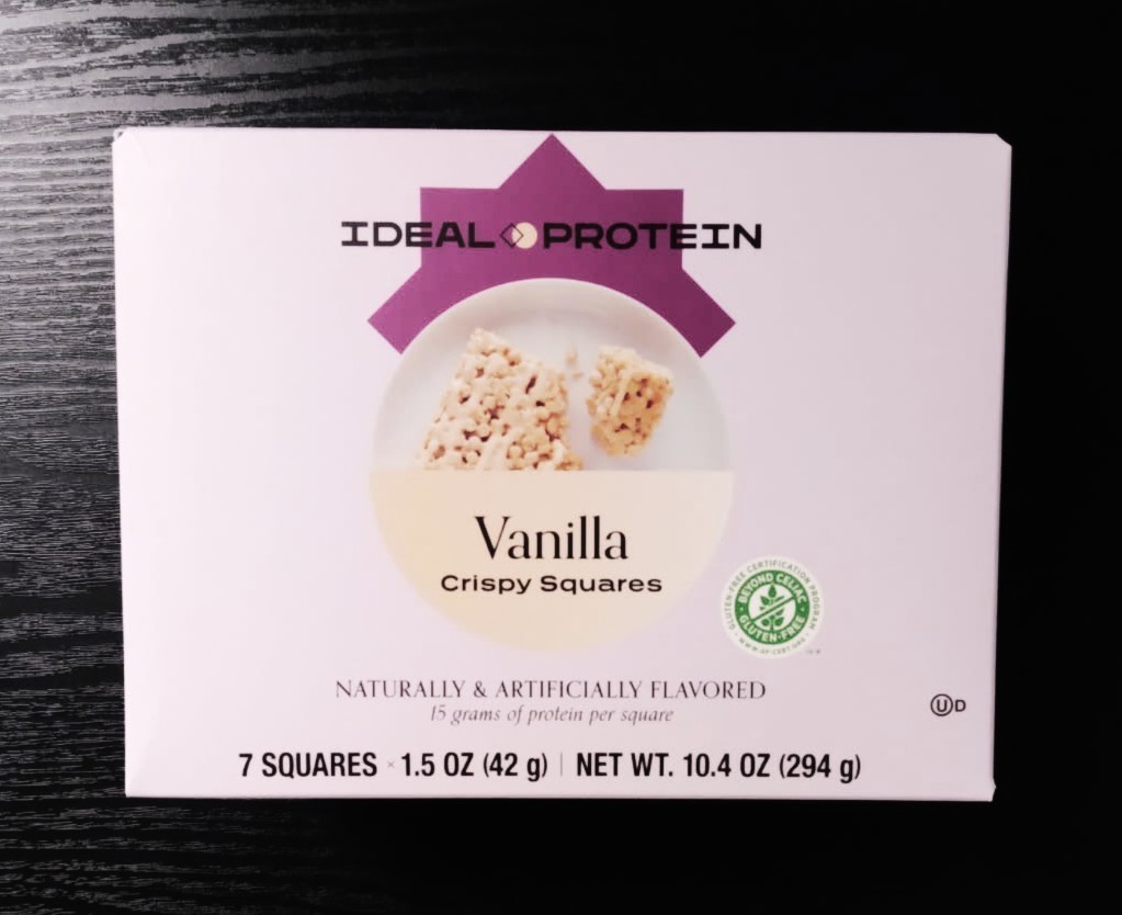 Ideal Protein Vanilla Crispy Squares 1 Box (7 Servings) BB 09/26 FREE SHIP
