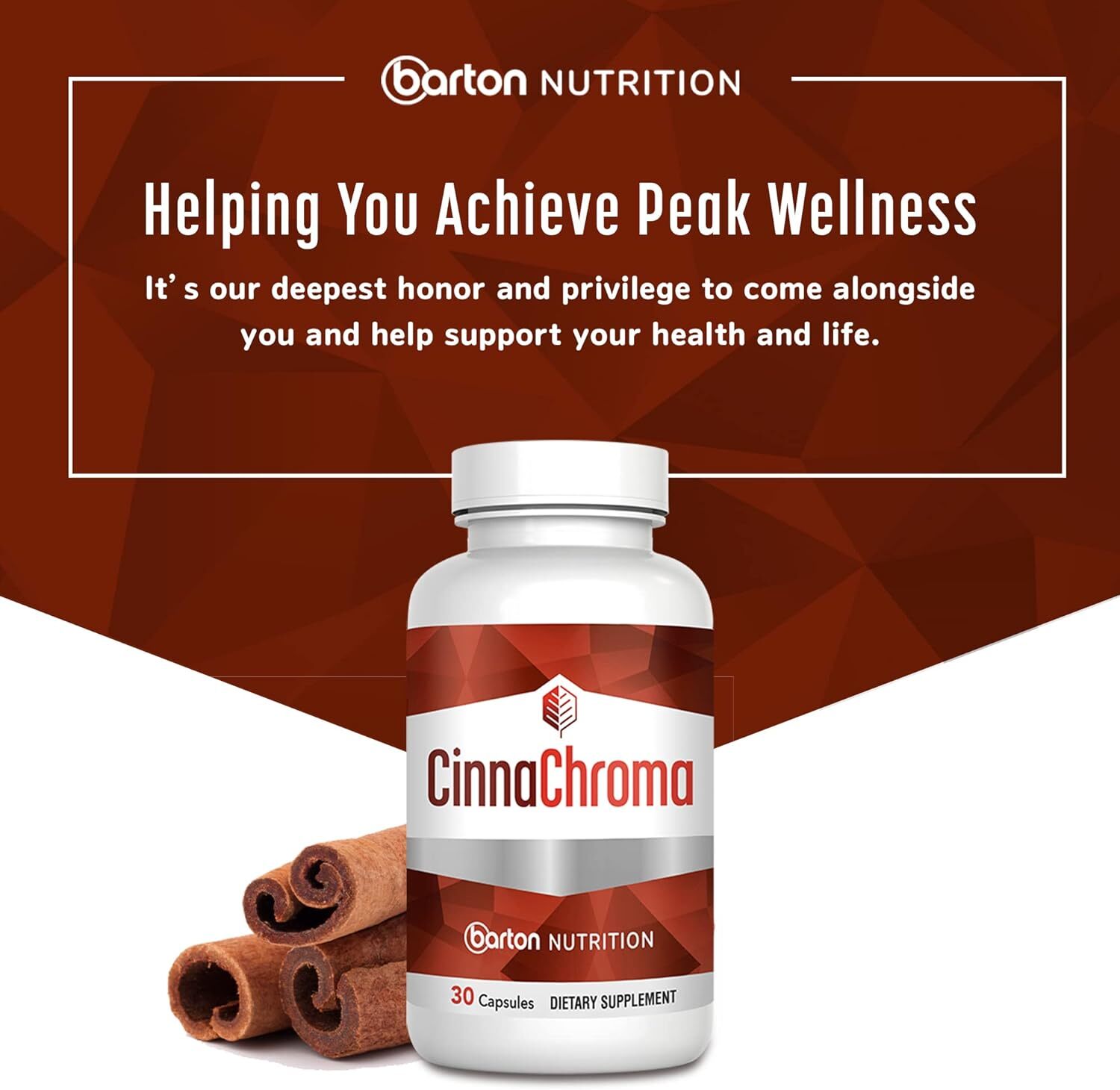 Barton Nutrition CinnaChroma Exp 12/26 Healthy Blood Glucose Metabolism 30 Caps