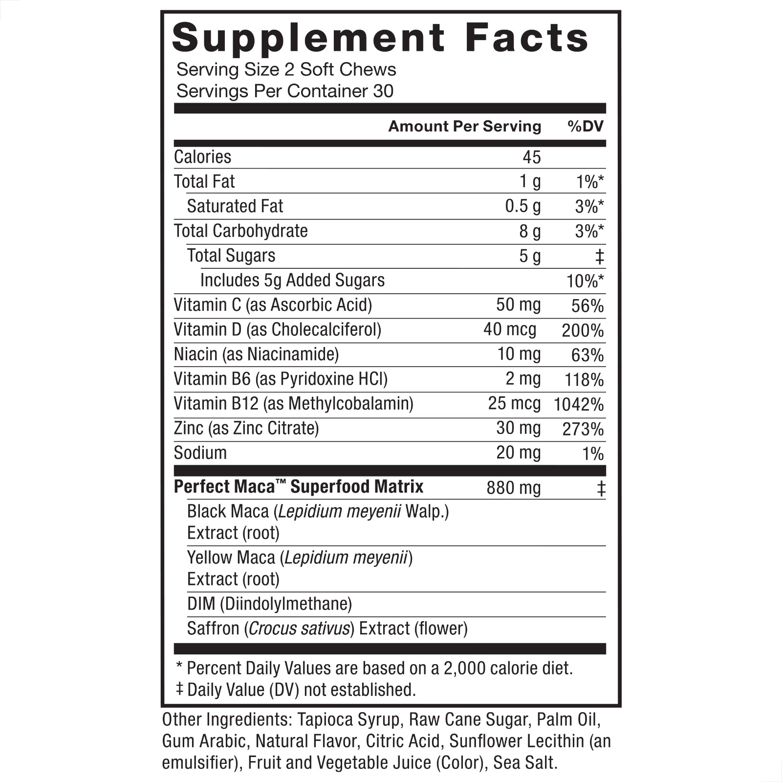 Force Factor Perfect Maca, Maca Root & DIM Supplement w/ Saffron to boost energy