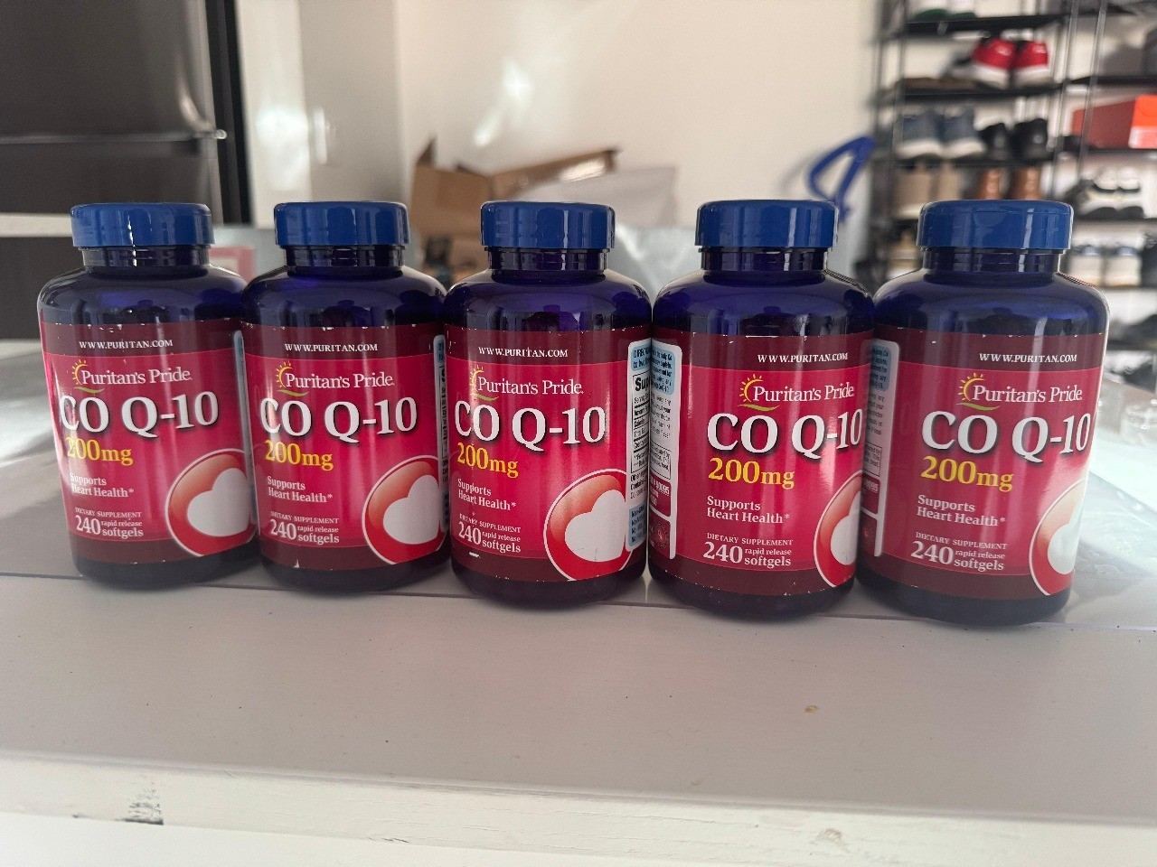 Puritan’s Pride Coenzyme CoQ10, Dietary Supplement 200mg – 240 Softgels (5 Pack)