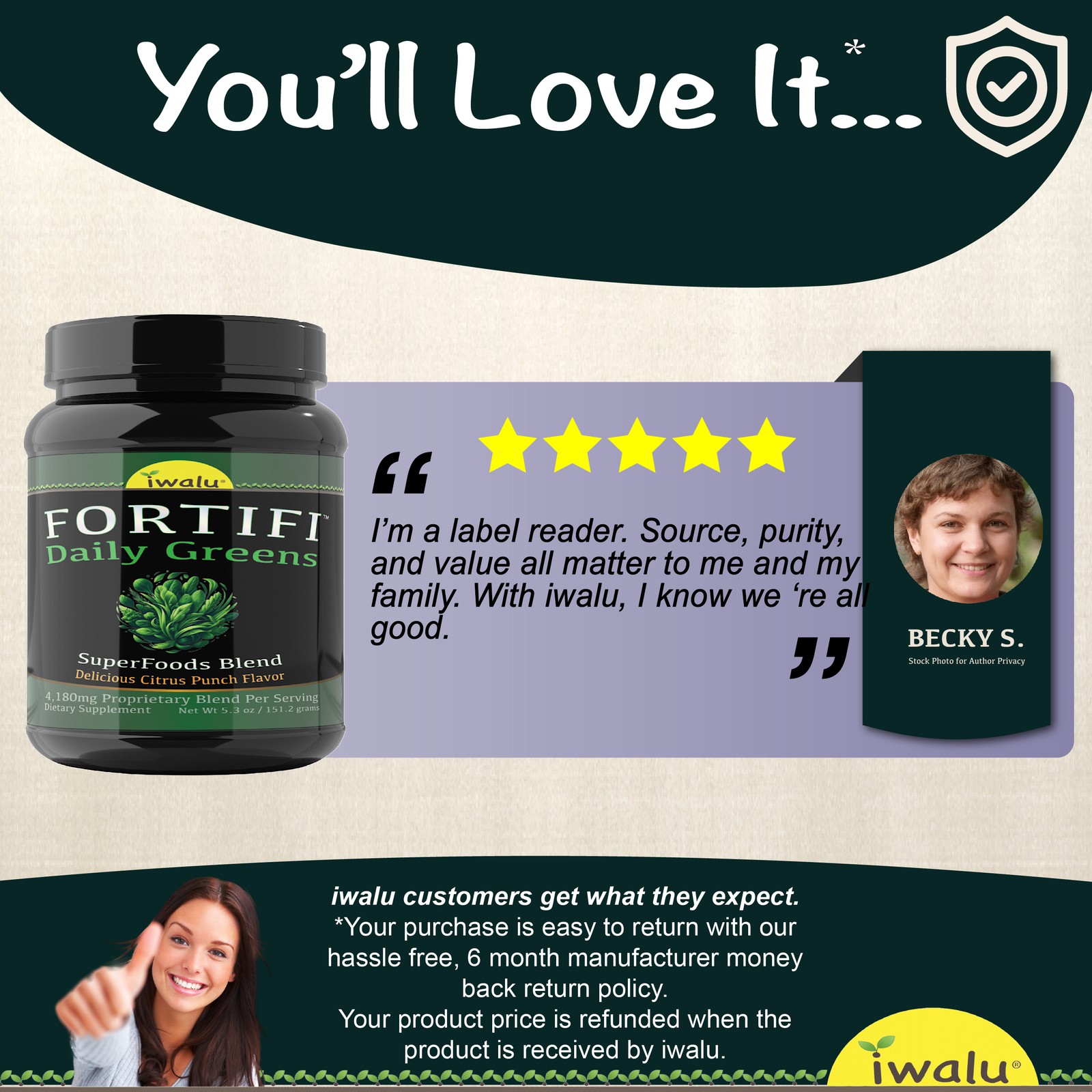 MRE – Organic Greens Superfoods – Easy Total Nutrition Drink Mix – iwalu FORTIFI