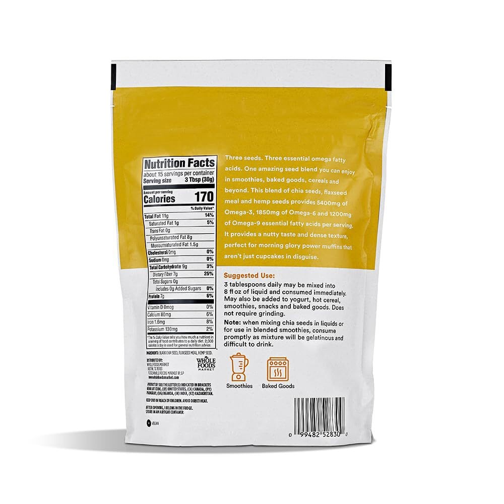 2x 365 by Whole Foods Market, Super Seed Blend, 16 Ounce EXP 10/22/2026