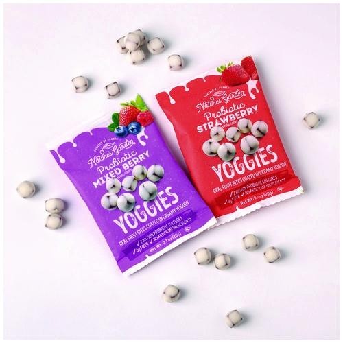 Nature’s Garden Probiotic Yoggies, Assorted Flavors, 0.7 oz Bag, 30/Carton