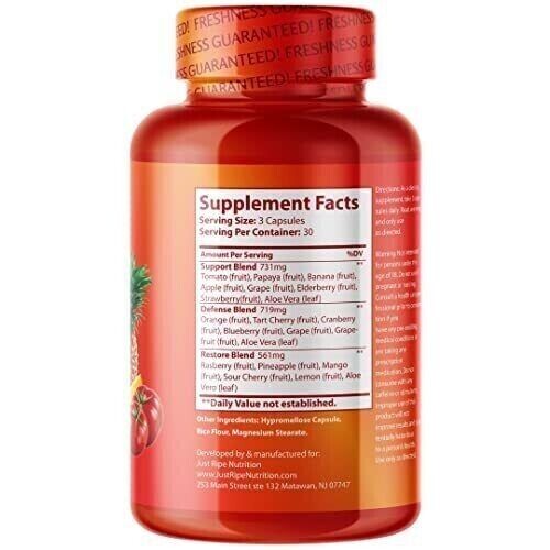 Fruits and Veggies Supplement Balance of Daily Nature 180PCS – Fast Shipment