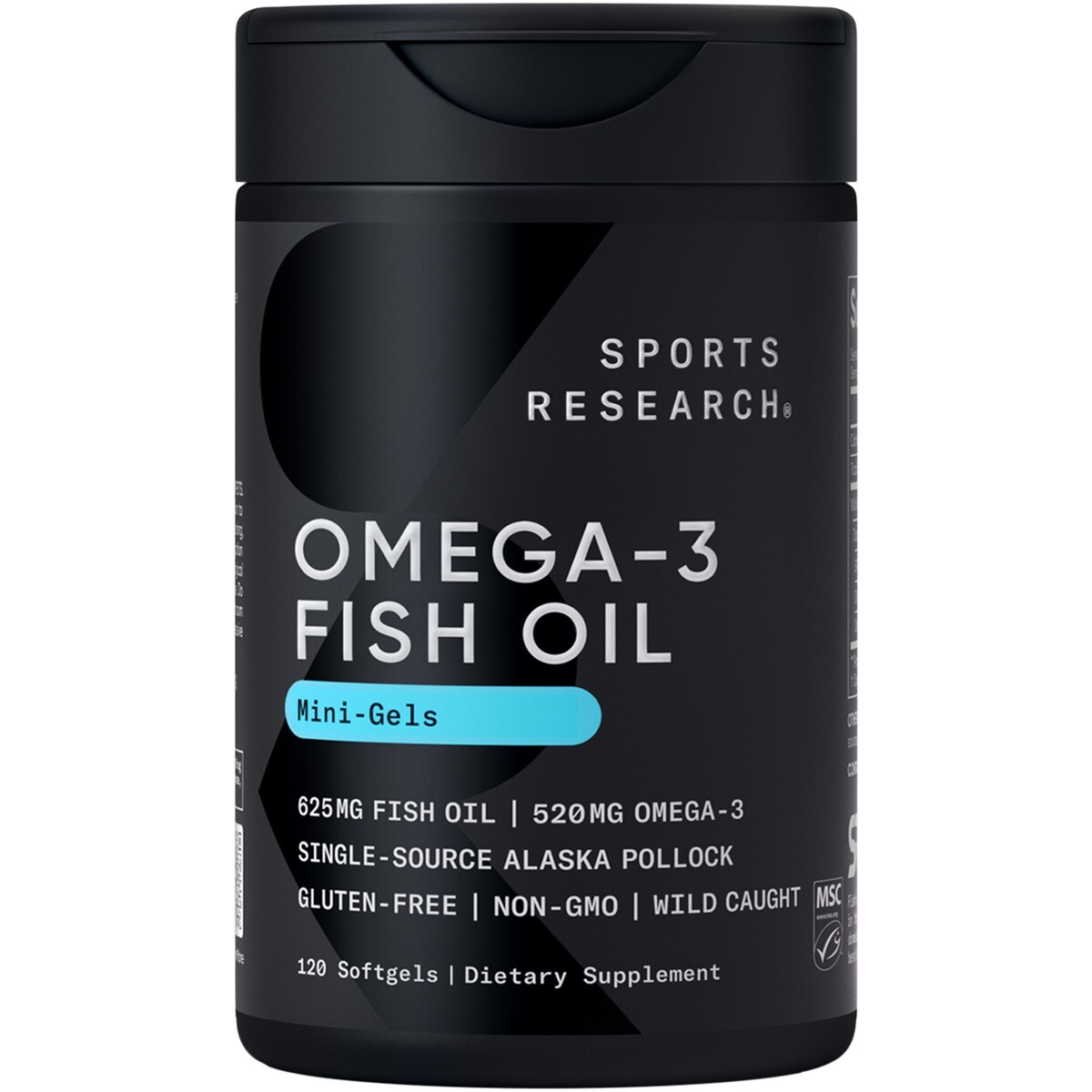 Fish Oil Mini-Softgels Easy to Swallow Omega-3 Fatty Acids 625mg 120 Capsules