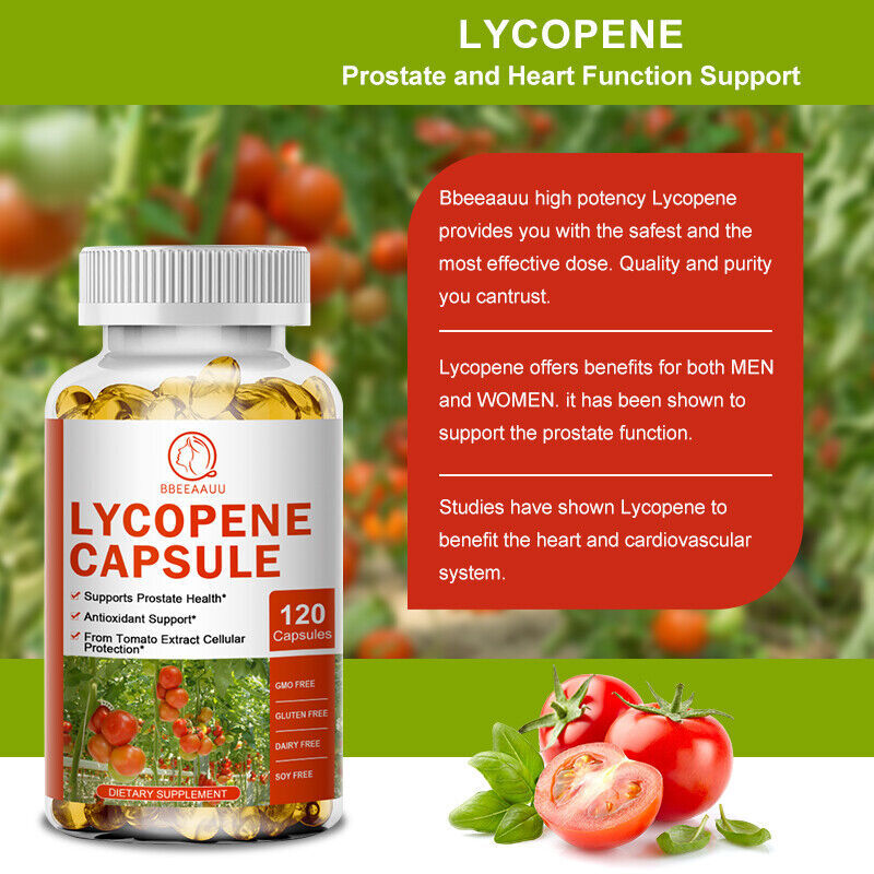 Lycopene Capsules Antioxidant Prostate Support Immune, Heart Health Support