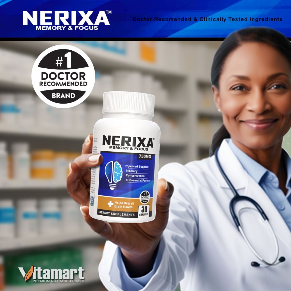 NERIXA Memory Brain Support – Memory, Mental clarity, concentration, focus