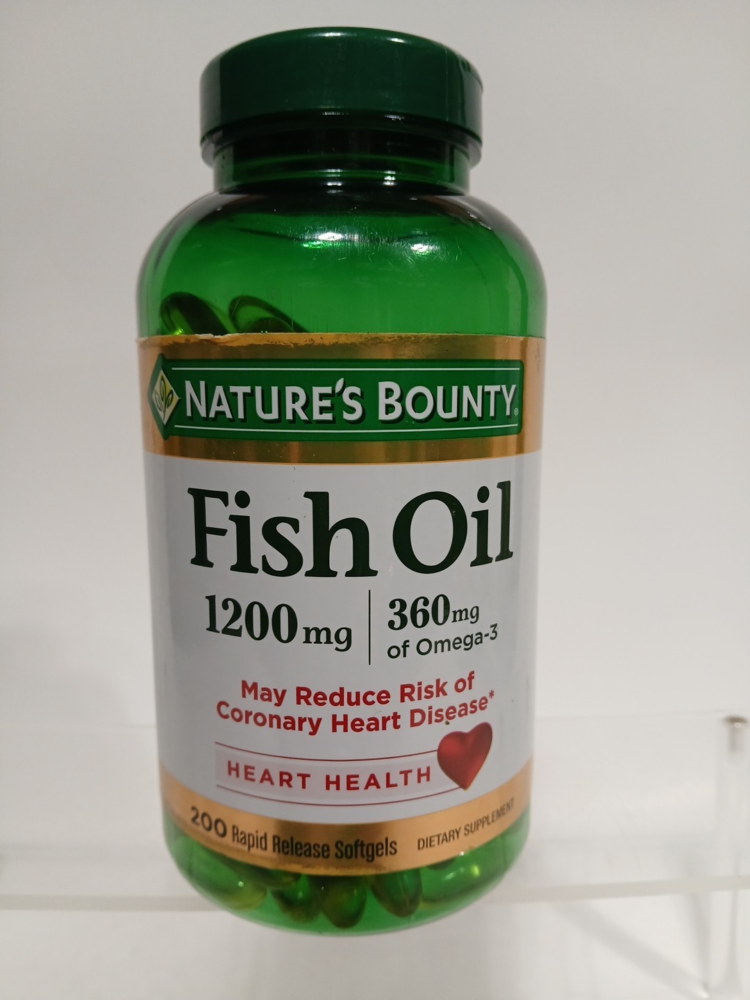Nature’s Bounty Fish Oil with 360mg Omega-3 Rapid Release Softgel 1200mg 200 ct
