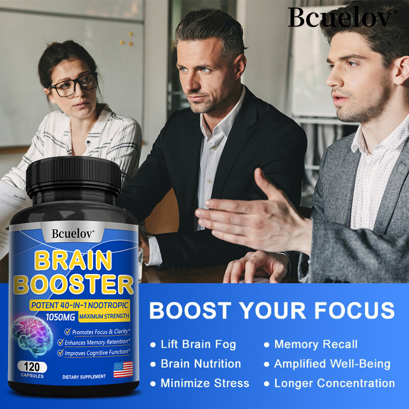 Brain Health Memory Booster Helps Improves Focus Memory Clarity 30-120 Capsules