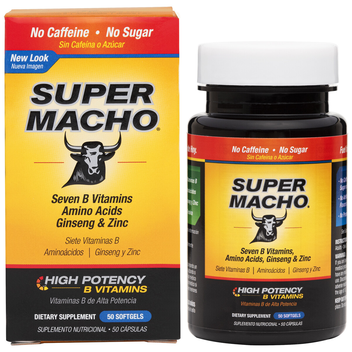 Super Macho with Zinc, Ginseng and High Potency B Vitamins, 50 softgels, 08/2025
