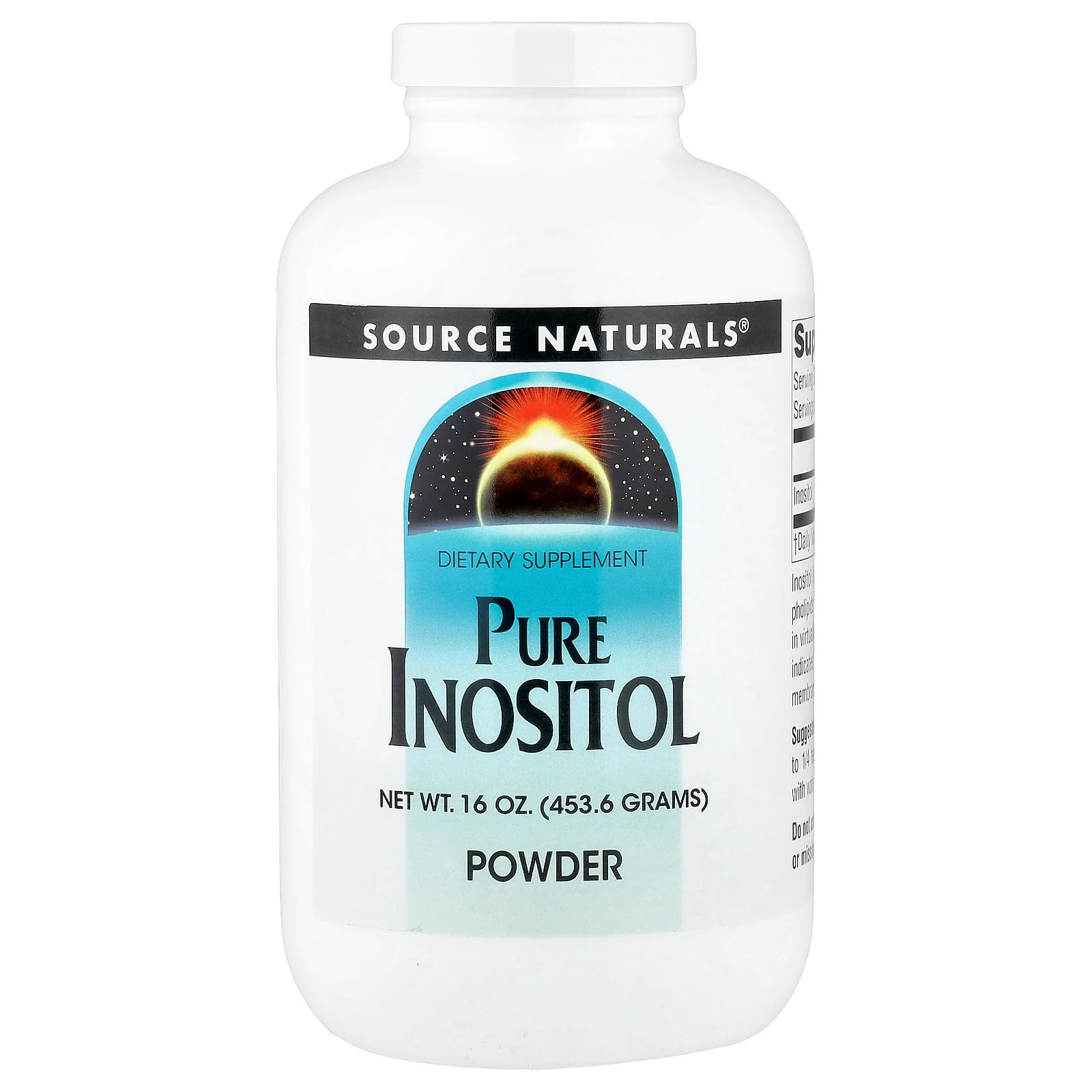 2 X Source Naturals, Pure Inositol Powder, 16 oz (453.6 g)