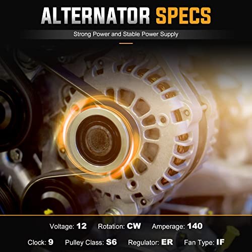 New Alternator for 2008 2009 2010 Chrysler Town & Country Van 3.3 3.8L, 2008