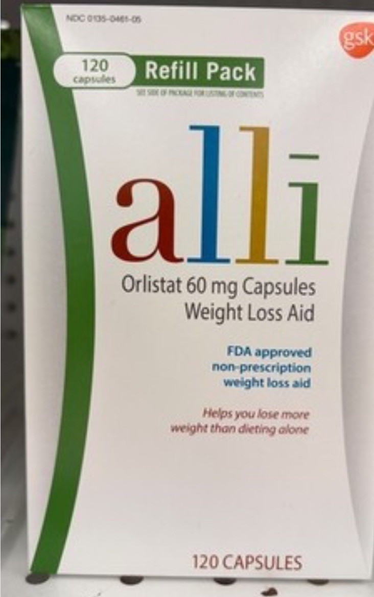 Weight Loss Diet Pills, Orlistat 60 mg Capsules 120 Count Refill Pack EXP 10/27