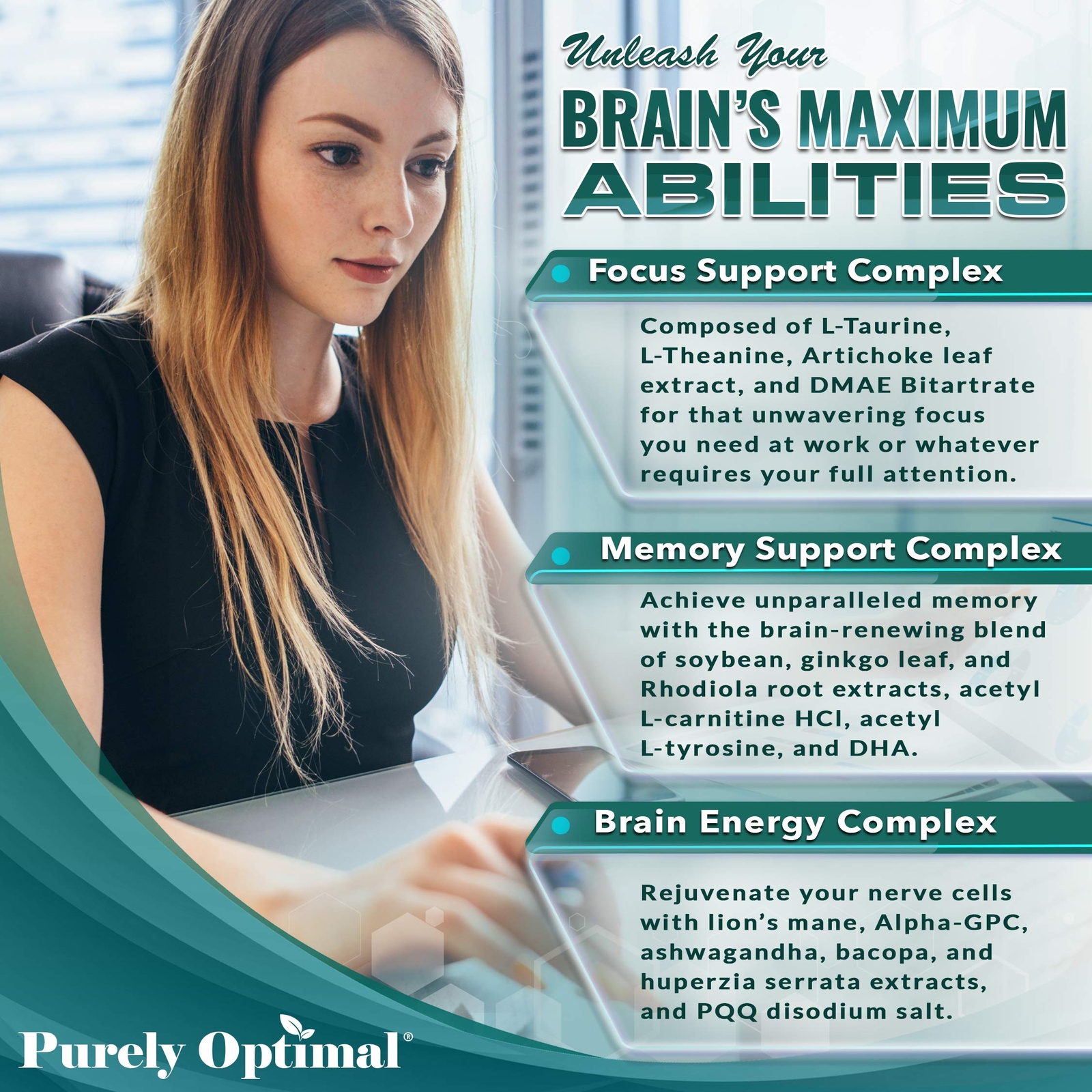 Purely Optimal Brain Supplement for Memory and Focus – Nootropic Support with…