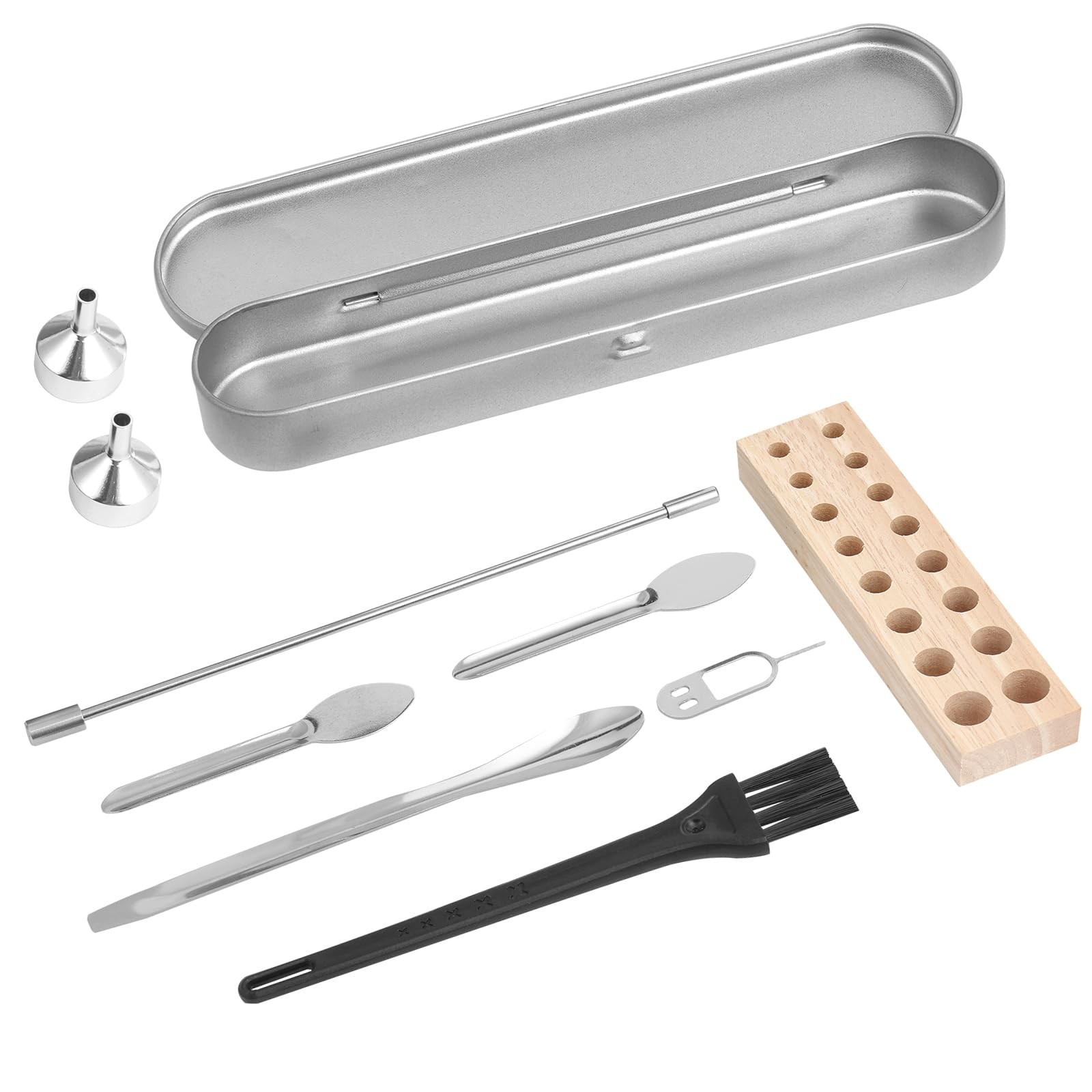 10 Pcs Lab Tool Kit with Lab Spoon, Lab Scoops, Micro Funnels, Filling