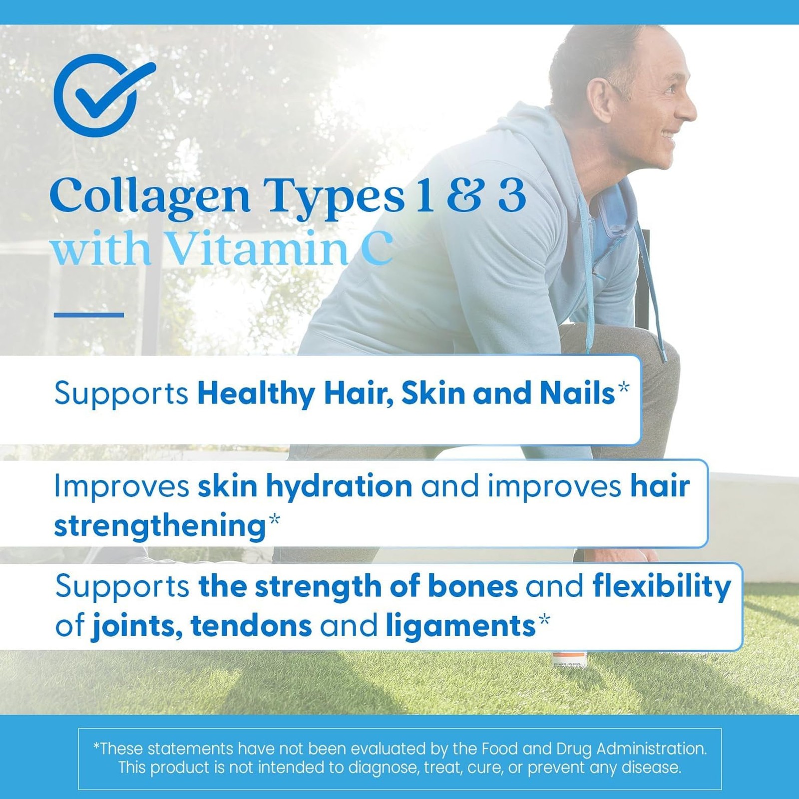 Doctor’s Best Collagen Types 1 & 3 with Vitamin C, 240 Count (Pack of 1)