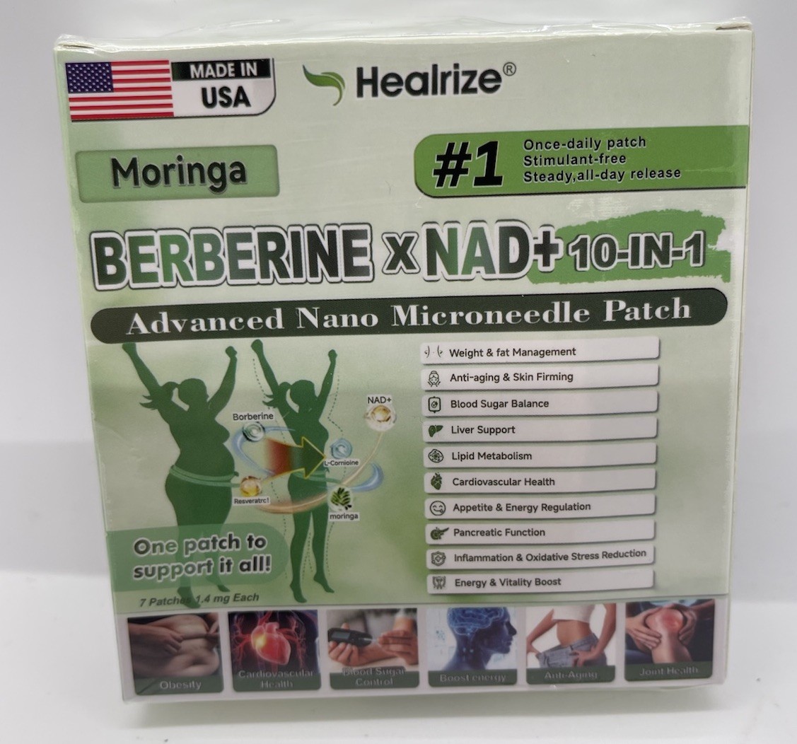Healrize Berberine x NAD+ Moringa 10-in-1 Microneedle Patch