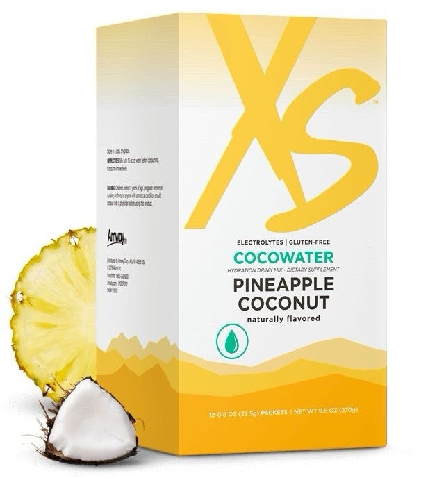 XS CocoWater Electrolyte Drink Mix Pineapple Coconut GF 12 ct 9.6 oz