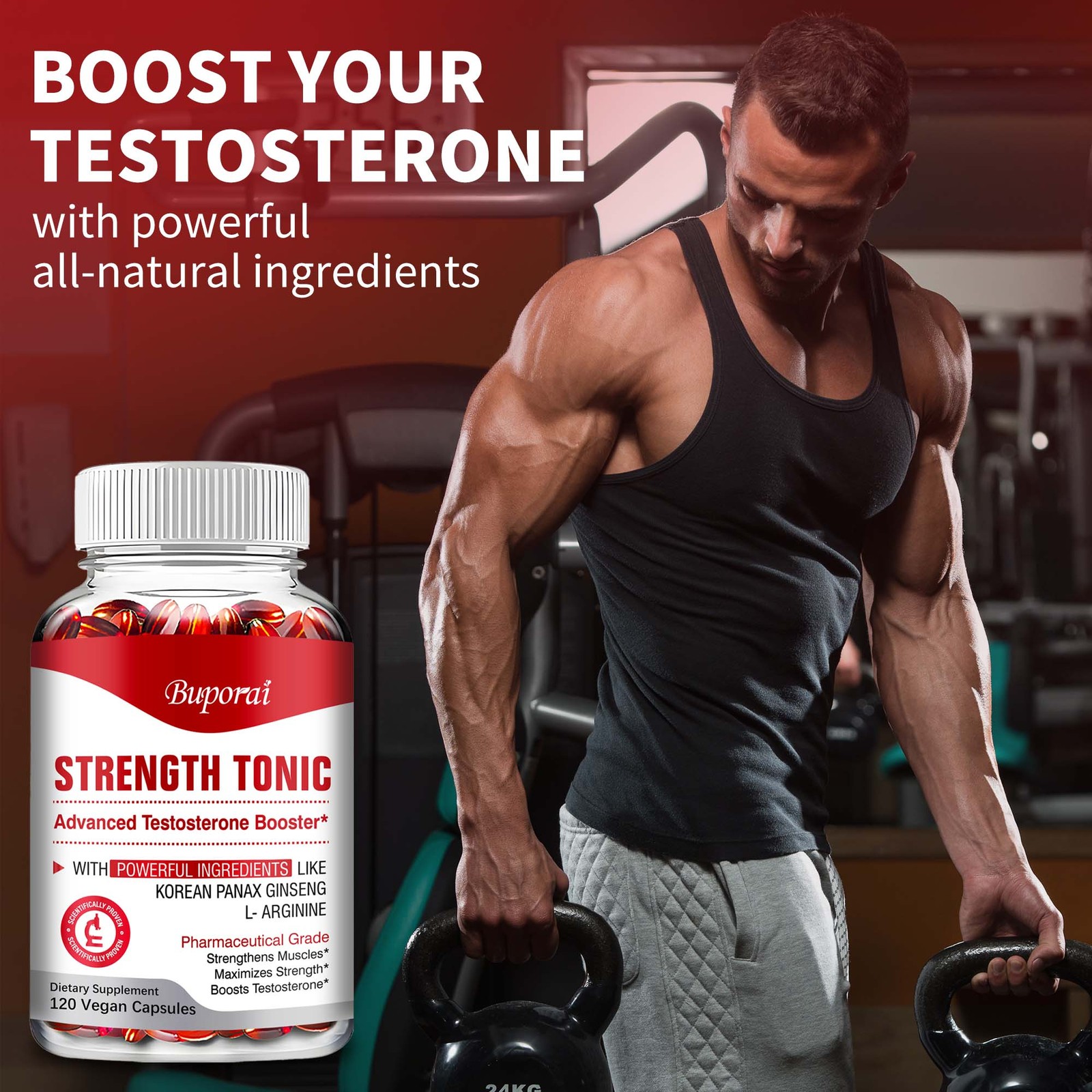 Strength Tonic 240pcs – Enhance Endurance, Focus, and Energy, Muscle Growth